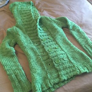 Midori green knit sweater. XS